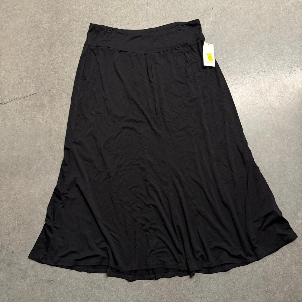 Karen Kane Lifestyle Black Maxi Skirt Plus Size 3X L13036W Made in USA NWT
